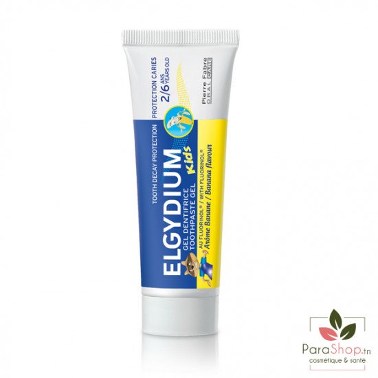 ELGYDIUM KIDS DENTIFRICE BANANE 50ML 2/6 ANS