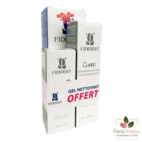 FIDERMA PACK CLARIFID SERUM NUIT + CREME DEPIGMENTANTE JOUR + HYDRAFID GEL NETTOYANT GRATUIT