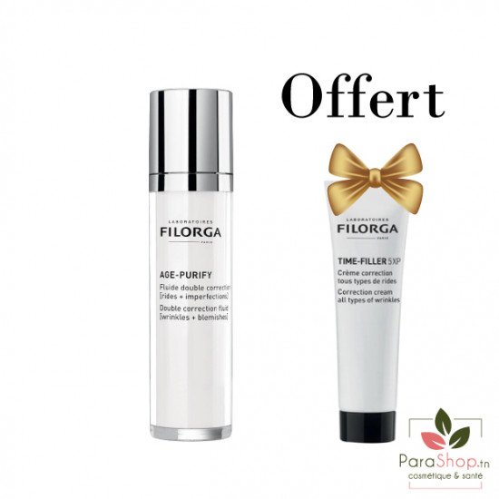 FILORGA PACK AGE PURIFY Fluide Double Correction + TIME FILLER 5XP CREME 30ML OFFERTE - BF 2025