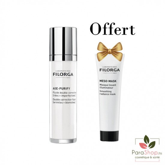 FILORGA PACK AGE PURIFY Fluide Double Correction + MESO MASK 30ML OFFERT - BF 2025