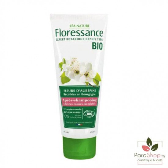 FLORESSANCE APRES SHAMPOOING FLEURS D'AUBEPINE - Cheveux Colorés ou Mèches FLORESSANCE APRES SHAMPOOING FLEURS D'AUBEPINE - Cheveux Colorés ou Mèches