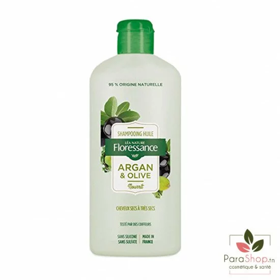 FLORESSANCE SHAMPOOING HUILE ARGAN ET OLIVE 500ML FLORESSANCE SHAMPOOING HUILE ARGAN ET OLIVE 500ML
