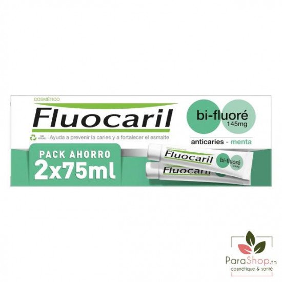FLUOCARIL DENTIFRICE BI-FLUORÉ MENTHE 145MG 2X 75ML