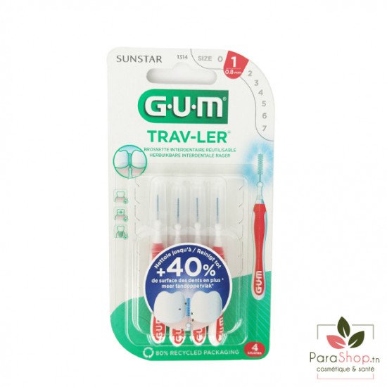 GUM TRAV-LER BROSSETTES X4 0.8MM 1314 GUM TRAV-LER BROSSETTES X4 0.8MM 1314
