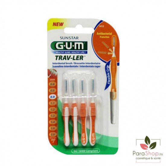 GUM TRAV-LER BROSSETTES X4  0.9 MM 1412 