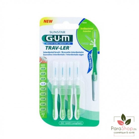 GUM TRAV-LER 4 BROSSETTES x4 1.1MM 1414 