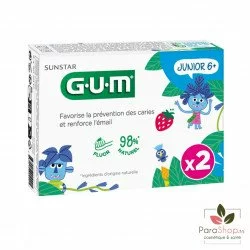GUM JUNIOR Gel Dentifrice 6+ ans 2x50ML