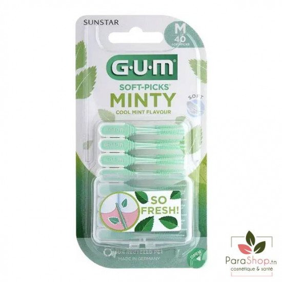 GUM SOFT PICKS BROSSETTES COMFORT FLEX MINTY M X40 - 670 GUM SOFT PICKS BROSSETTES COMFORT FLEX MINTY M X40 - 670