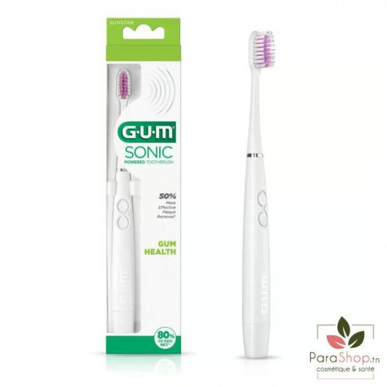 GUM Sonic Daily Brosse A Dents Electrique Souple 4100 - Blanche GUM Sonic Daily Brosse A Dents Electrique Souple 4100 - Blanche