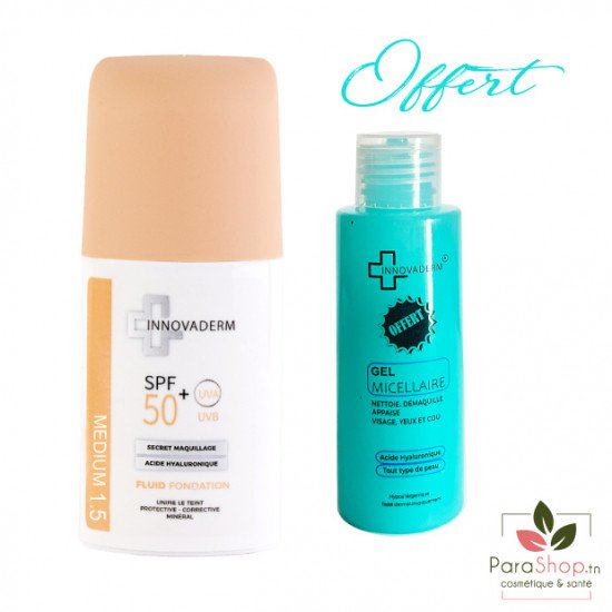 INNOVADERM PACK Fond de Teint Minéral Medium 1.5 SPF50+ INNOVADERM PACK Fond de Teint Minéral Medium 1.5 SPF50+