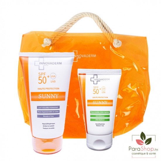 INNOVADERM PACK SUNNY LAIT SOLAIRE SPF50+ SUNNY PEAU GRASSE SPF 50+ INNOVADERM PACK SUNNY LAIT SOLAIRE SPF50+ SUNNY PEAU GRASSE SPF 50+