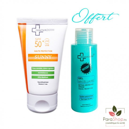 INNOVADERM SUNNY PACK ANTI BRILLANCE PEAU GRASSE SPF 50+ INNOVADERM SUNNY PACK ANTI BRILLANCE PEAU GRASSE SPF 50+