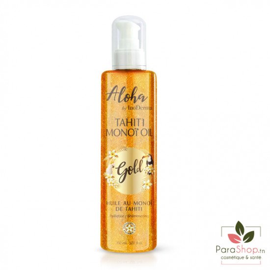 Aloha By InoDerma Tahiti MonoÏ OIL Pailletée GOLD Spray 150ML