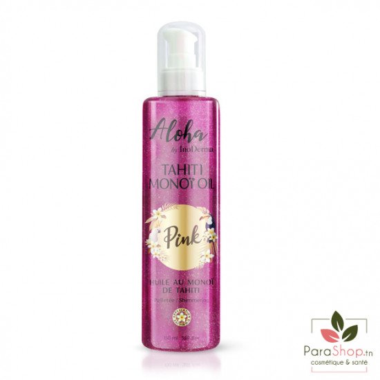 Aloha By InoDerma Tahiti MonoÏ OIL Pailletée PINK Spray 150ML