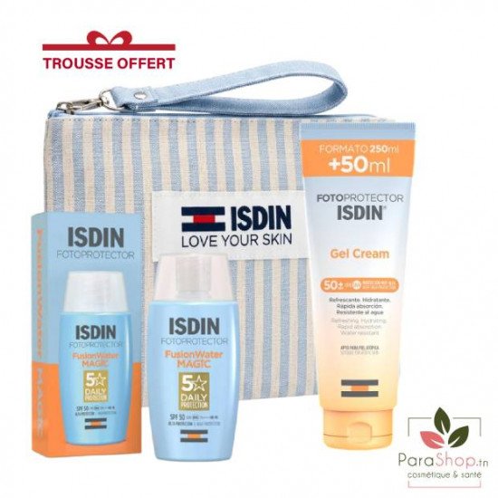 ISDIN TROUSSE Gel Cream SPF50+ 250ML + Fusion Water Magic SPF50 ISDIN TROUSSE Gel Cream SPF50+ 250ML + Fusion Water Magic SPF50