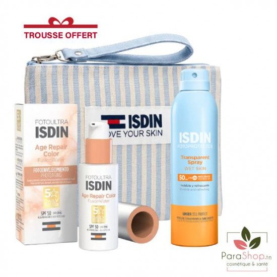 ISDIN TROUSSE Spray SPF50+ 250ML + ISDIN Age Repair Color SPF50 ISDIN TROUSSE Spray SPF50+ 250ML + ISDIN Age Repair Color SPF50