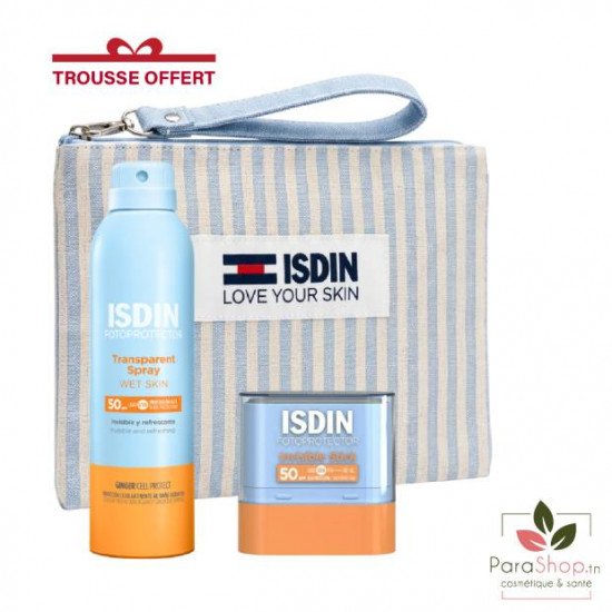 ISDIN TROUSSE Spray SPF50+ 250ML + STICK INVISIBLE SOLAIRE SPF50 ISDIN TROUSSE Spray SPF50+ 250ML + STICK INVISIBLE SOLAIRE SPF50