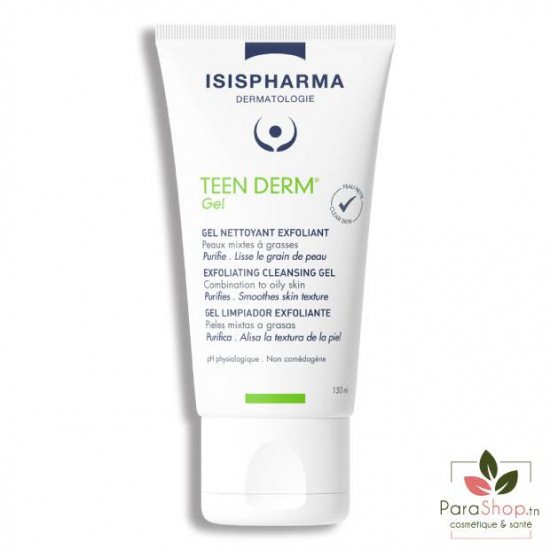 ISISPHARMA TEEN DERM GeL Nettoyant Exfoliant 150ML ISISPHARMA TEEN DERM GeL Nettoyant Exfoliant 150ML