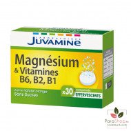JUVAMINE MAGNESIUM ET VITAMINES B6, B2, B1 - 30 cmp effervescents  JUVAMINE MAGNESIUM ET VITAMINES B6, B2, B1 - 30 cmp effervescents
