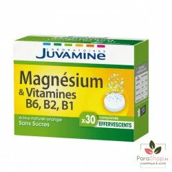 JUVAMINE MAGNESIUM ET VITAMINES B6, B2, B1 30 cmp effervescents