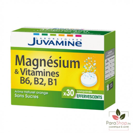 JUVAMINE MAGNESIUM ET VITAMINES B6, B2, B1 - 30 cmp effervescents 