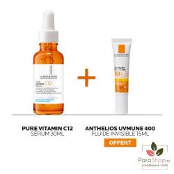 LA ROCHE POSAY COFFRET PURE VITAMIN C12 SERUM + UVMUNE 400 Fluide Invisible 15ML OFFERT