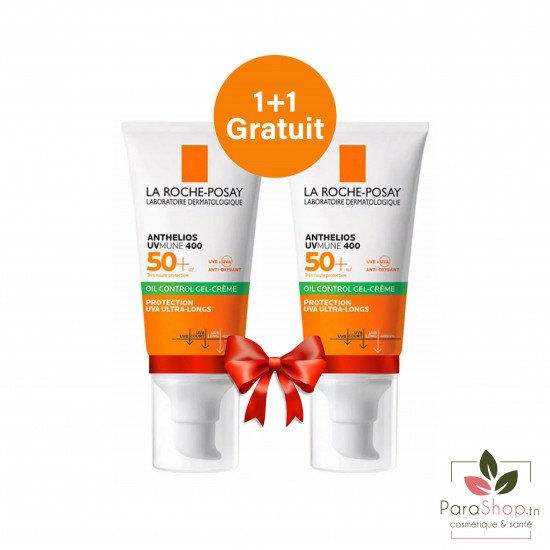 LA ROCHE POSAY DUO ANTHELIOS UVMUNE 400 OIL CONTROL GEL CREME (1+ 1 Gratuit)