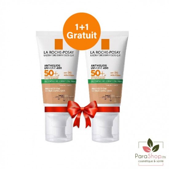LA ROCHE POSAY DUO ANTHELIOS UVMUNE 400 OIL CONTROL GEL CREME TEINTE (1+ 1 Gratuit)