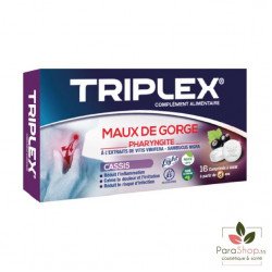 TRIPLEX MAUX DE GORGE CASSIS 16 Comprimes 