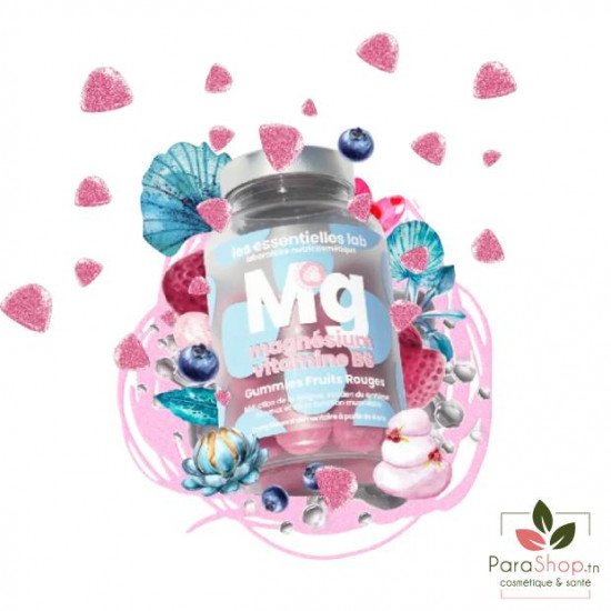 LES ESSENTIELLES LAB MAGNESIUM + VITAMINE B6 GUMMIES FRUITS ROUGES