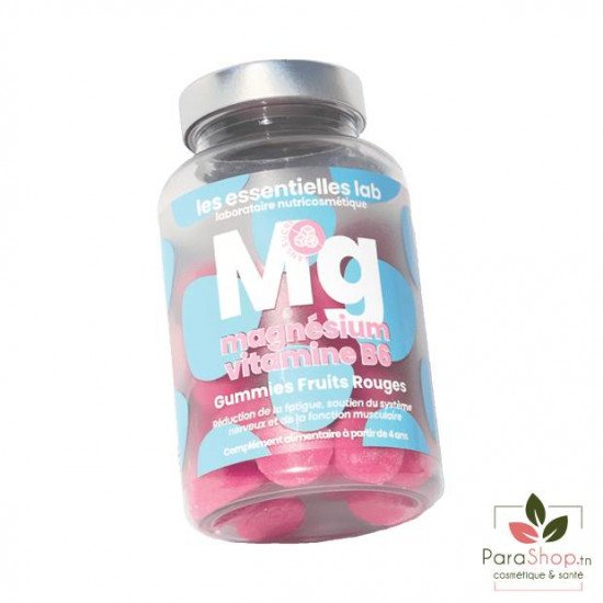 LES ESSENTIELLES LAB MAGNESIUM + VITAMINE B6 GUMMIES FRUITS ROUGES
