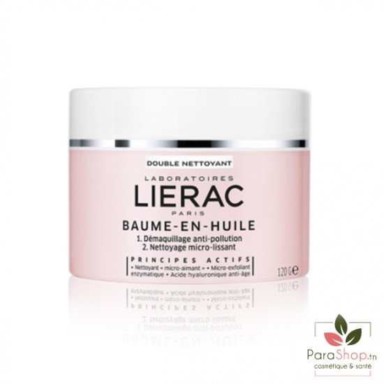 LIERAC BAUME EN HUILE DOUBLE NETTOYANT 120GR