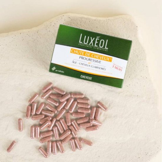 LUXEOL CHUTE DE CHEVEUX PROGRESSIVE 90 GELULES LUXEOL CHUTE DE CHEVEUX PROGRESSIVE 90 GELULES