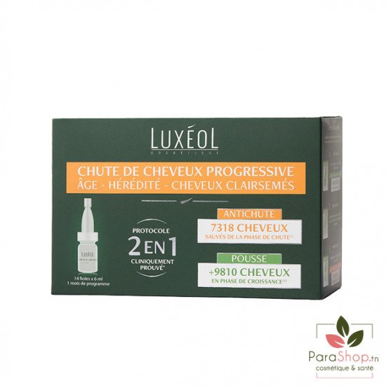 LUXEOL CHUTE DE CHEVEUX PROGRESSIVE 2EN1 14X6ML