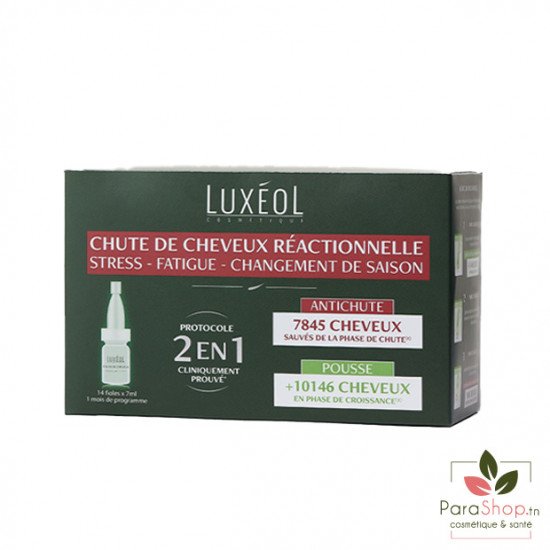 LUXEOL CHUTE DE CHEVEUX REACTIONNELLE 2EN1 14X7ML