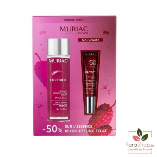 MURIAC Pack Essence Micro Peeling Eclat + Fluide Solaire Teinte Spf50+ 01 Ivoire MURIAC Pack Essence Micro Peeling Eclat + Fluide Solaire Teinte Spf50+ 01 Ivoire