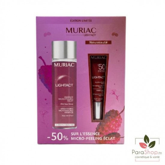 MURIAC Pack Essence Micro Peeling Eclat + Fluide Solaire Teinte Spf50+ 02 Beige Naturel MURIAC Pack Essence Micro Peeling Eclat + Fluide Solaire Teinte Spf50+ 02 Beige Naturel