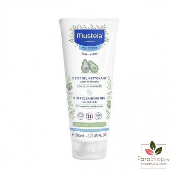 MUSTELA GEL NETTOYANT 2 EN 1 CHEVEUX ET CORPS 200ML MUSTELA GEL NETTOYANT 2 EN 1 CHEVEUX ET CORPS 200ML