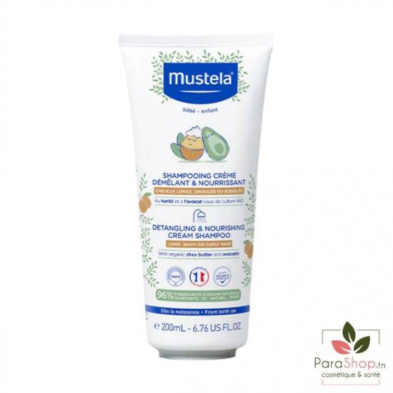 MUSTELA SHAMPOING CREME DEMELANT ET NOURRISSANT 200ML MUSTELA SHAMPOING CREME DEMELANT ET NOURRISSANT 200ML