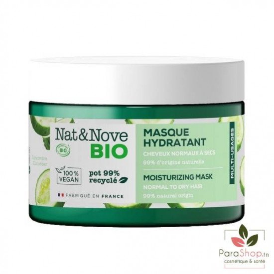 NAT&NOVE BIO MASQUE HYDRATANT - Cheveux Normaux à Secs 300ML