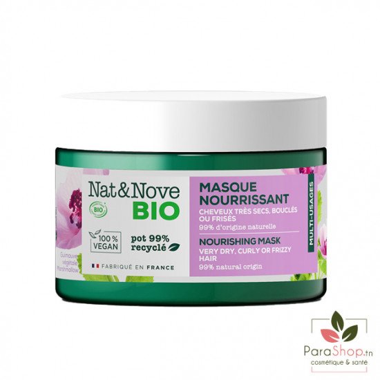 NAT&NOVE BIO MASQUE NOURRISSANT - Cheveux très secs, bouclés ou frisés 300ML