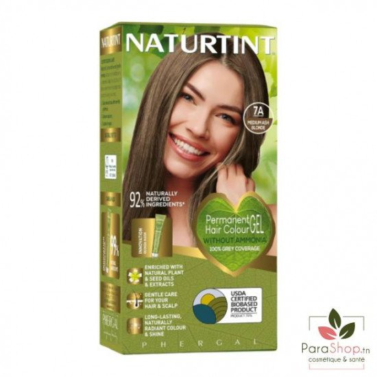 NATURTINT COLORATION PERMANENTE 7A BLOND MOYEN CENDRE NATURTINT COLORATION PERMANENTE 7A BLOND MOYEN CENDRE