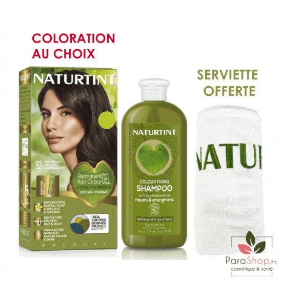 NATURTINT PACK Coloration Permanente Au Choix + Shampoing Reparateur + Serviette Offerte
