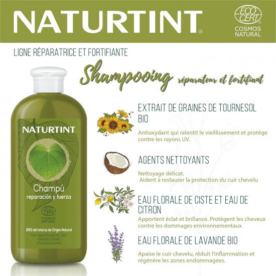 NATURTINT SHAMPOING REPARATEUR FIXATEUR DE COULEUR 330ML