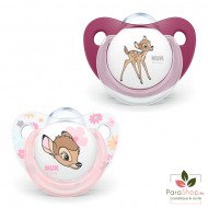 NUK Disney Trendline Sucette Bambi en Silicone 0-6M NUK Disney Trendline Sucette Bambi en Silicone 0-6M