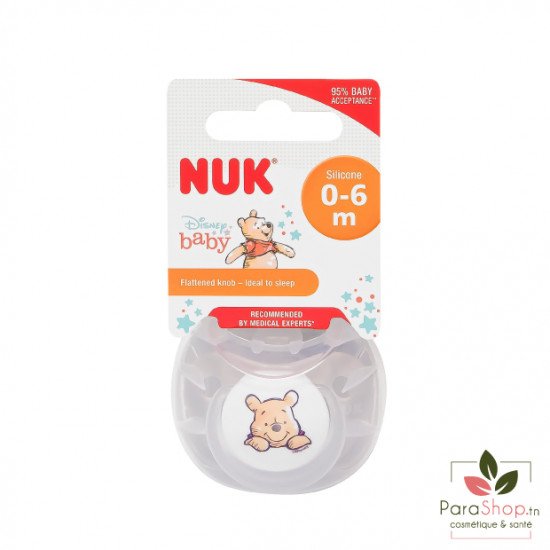 NUK Disney Winnie Sucette en silicone 0-6m