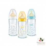 NUK First choice Biberon Verre 0-6M 240ML NUK First choice Biberon Verre 0-6M 240ML