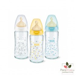 NUK First choice Biberon Verre 0-6M 240ML NUK First choice Biberon Verre 0-6M 240ML