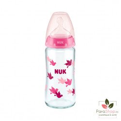 NUK First choice Biberon Verre Temperature Control 0-6M 240ML	 NUK First choice Biberon Verre Temperature Control 0-6M 240ML