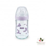 NUK NATURE SENSE BIBERON VERRE M 240ML	 NUK NATURE SENSE BIBERON VERRE M 240ML
